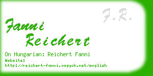 fanni reichert business card